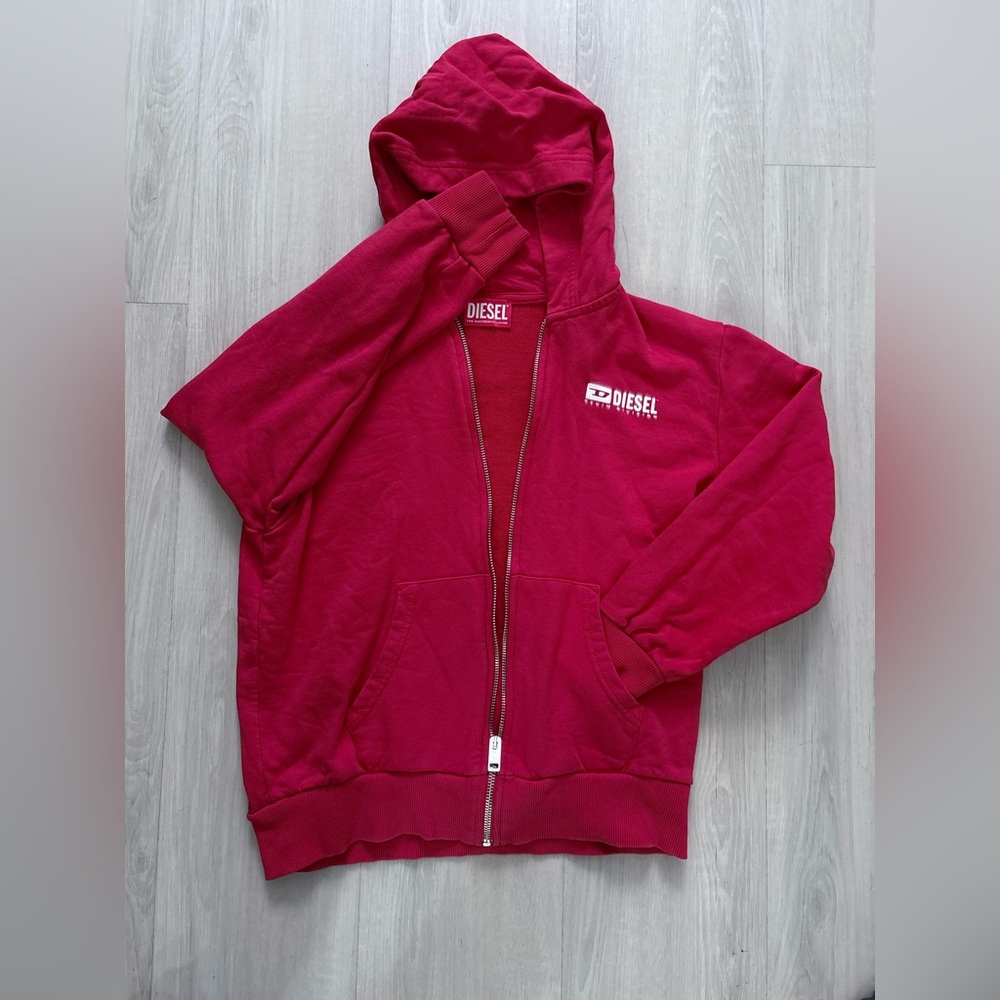 Diesel Red Zip-Up Hoodie Kids 12Y